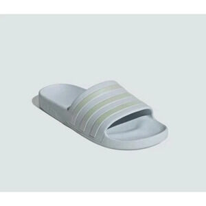 NEW Adidas Adilette Aqua Slip On Sandals Slides Light Blue Summer Womens Size 6